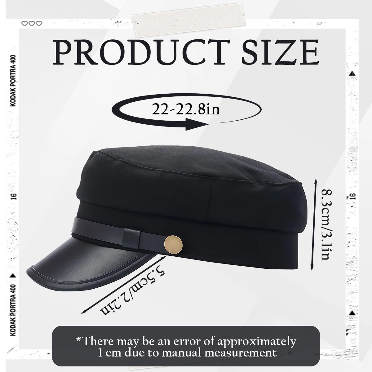 ericotry Women Fiddler Cap Newsboy Cap Chauffeur Hat Visor Beret
